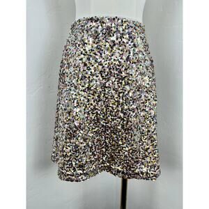 ON 34TH Sequins Knee-length "Confetti" Skirt (Womens: 10)